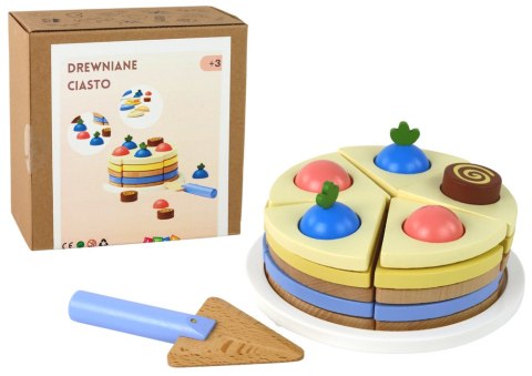 Drewniane Ciasto Tort Kawałki 8 ele. LEAN Toys Drewniane Ciasto Tort Kawałki 8 ele. LEAN Toys