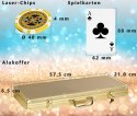 GamesPlanet Zestaw do pokera Gold Edition, 500 żetonów GamesPlanet®