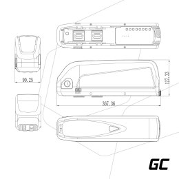 GC Bateria do roweru elektrycznego 36V 20Ah 720Wh Bidonowa EC5 m.in do Nilox, Samebike, Fafrees