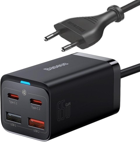 ŁADOWARKA SIECIOWA Baseus GaN 3 Pro Desktop Charger CCGP040101 65W 2x USB-A 2x USB-C PD 3.0 QC 4.0 BASEUS ŁADOWARKA SIECIOWA Baseus GaN 3 Pro Desktop Charger CCGP040101 65W 2x USB-A 2x USB-C PD 3.0 QC 4.0 BASEUS