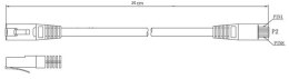 PATCHCORD U/UTP KAT.5E 0,25m SZARY INNY