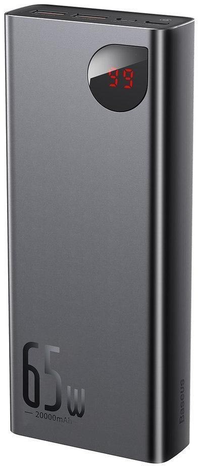 Powerbank Baseus Adaman Digital Display PPIMDA-D01 20000mAh 65W PD QC 4.0 2x USB-A 1x USB-C + KABEL BASEUS Powerbank Baseus Adaman Digital Display PPIMDA-D01 20000mAh 65W PD QC 4.0 2x USB-A 1x USB-C + KABEL BASEUS