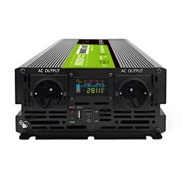 Przetwornica napięcia Green Cell PowerInverter LCD 24 V 3000W/60000W Przetwornica samochodowa z wyświetlaczem - czysty sinus