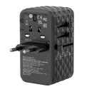 Uniwersalny adapter podróżny World-to-World UTA-06 Verbatim, 2x USB-C PD, QC 4+, 2x USB-A QC 3.0, czarny, 100 W