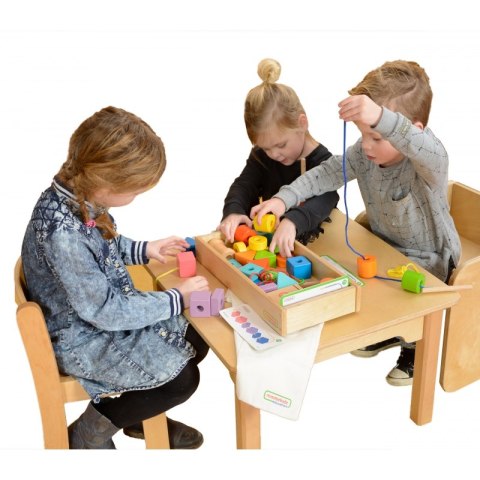 MASTERKIDZ Duża Drewniana Nawlekanka Sznurowanka Montessori Masterkidz MASTERKIDZ Duża Drewniana Nawlekanka Sznurowanka Montessori Masterkidz