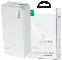 POWERBANK Joyroom Dazzling Series QP196 30000mAh 22.5W PD 3.0 QC 3.0 2x USB-A 1x USB-C BIAŁY JOYROOM