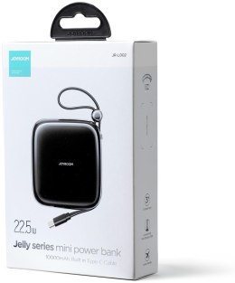 POWERBANK Joyroom Jelly Series JR-L002 10000mAh 22.5W PD QC Z KABLEM 1x USB-A 1x USB-C CZARNY JOYROOM