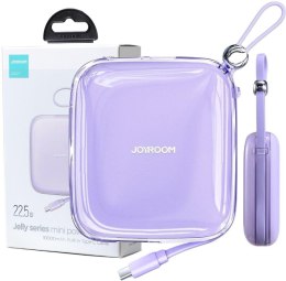 POWERBANK Joyroom Jelly Series JR-L002 10000mAh 22.5W PD QC Z KABLEM 1x USB-A 1x USB-C FIOLETOWY JOYROOM