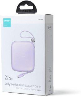 POWERBANK Joyroom Jelly Series JR-L002 10000mAh 22.5W PD QC Z KABLEM 1x USB-A 1x USB-C FIOLETOWY JOYROOM