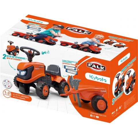 FALK Traktorek Kubota Pomarańczowy z Przyczepką + akc. od 1 roku FALK FALK Traktorek Kubota Pomarańczowy z Przyczepką + akc. od 1 roku FALK