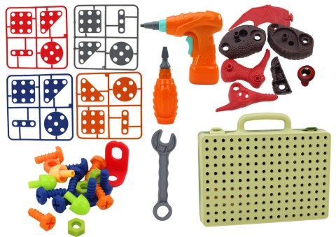 Klocki Puzzle Konstrukcyjne 3D DIY Dinozaury Rozkręcanie Wiertarka LEAN Toys Klocki Puzzle Konstrukcyjne 3D DIY Dinozaury Rozkręcanie Wiertarka LEAN Toys