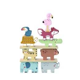 TOOKY TOY Drewniane Klocki Układanka Zwierzątka Montessori 9 el. Tooky Toy