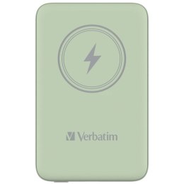 Verbatim, powerbank z ładowaniem bezprzewodowym, 5V, 32246, 10 000mAh, przyssawki do przytrzymania telefonu, zielona