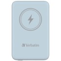 Verbatim, powerbank z ładowaniem bezprzewodowym, 5V, 32247, 10 000mAh, przyssawki do przytrzymania telefonu, niebieska