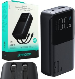 Powerbank Joyroom Digital Display JR-PBC07 20000mAh 30W PD 3.0 QC 3.0 1x USB-A 1x USB-C z kablami JOYROOM