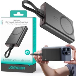 Powerbank Joyroom JR-PBM01 10000mAh 20W 1x USB-C 2x Lightning czarny + kabel JOYROOM