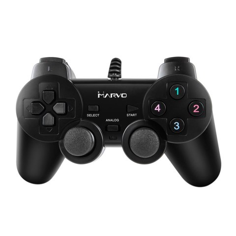 Gamepad Marvo GT-006, 15przycisk, USB, czarny, wibrujący