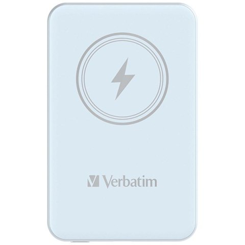 Verbatim, powerbank z ładowaniem bezprzewodowym, 5V, ładowanie telefonu, 32242, 5 000mAh, Mocowanie magnetyczne, niebieska