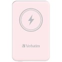 Verbatim, powerbank z ładowaniem bezprzewodowym, 5V, ładowanie telefonu, 32243, 5 000mAh, Mocowanie magnetyczne, różowa