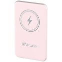 Verbatim, powerbank z ładowaniem bezprzewodowym, 5V, ładowanie telefonu, 32243, 5 000mAh, Mocowanie magnetyczne, różowa