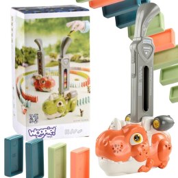 WOOPIE Elektryczna Ciuchcia Lokomotywa do Klocków Domino Dinozaur Pomarańczowy Woopie
