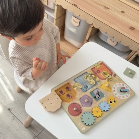 TOOKY TOY Tablica Manipulacyjna Zamki Zębatki Sorter Zegar Tooky Toy TOOKY TOY Tablica Manipulacyjna Zamki Zębatki Sorter Zegar Tooky Toy