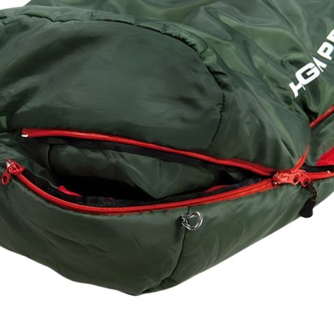 Śpiwór High Peak Black Arrow Eco 220x80x50 cm zielono-czerwony 23230 Śpiwór High Peak Black Arrow Eco 220x80x50 cm zielono-czerwony 23230