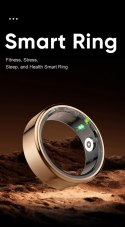 Smart RING czarny, pomiar ciśnienia, tętno, monitorowanie snu, 9", Powerton