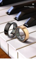 Smart RING czarny, pomiar ciśnienia, tętno, monitorowanie snu, 9", Powerton