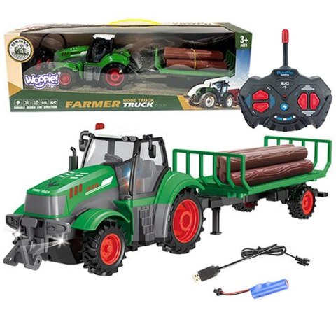 WOOPIE Traktor z Przyczepą na Pilota Sterowany RC - Skala 1:24 Woopie WOOPIE Traktor z Przyczepą na Pilota Sterowany RC - Skala 1:24 Woopie