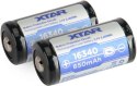 Akumulatorek 16340 / R-CR123 3,7V Xtar 650mAh (1 szt.) z zabezpieczeniem XTAR