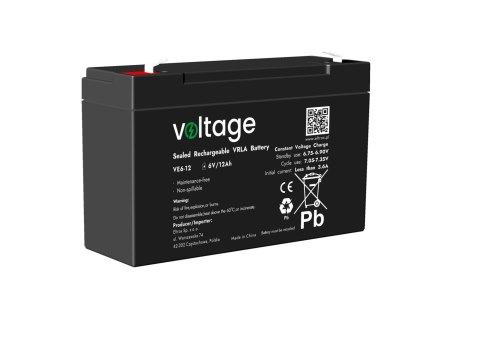 Akumulator AGM Voltage 6V 12Ah VE6-12 VOLTAGE Akumulator AGM Voltage 6V 12Ah VE6-12 VOLTAGE