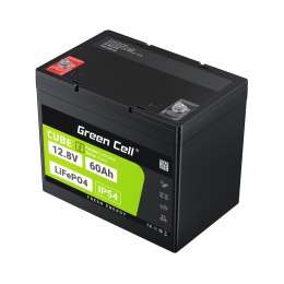 Green Cell CUBE Akumulator LiFePO4 60Ah 12.8V 768Wh Litowo-Żelazowo-Fosforanowy do Silników elektrycznych, Kampera, Podnośników