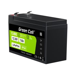 Green Cell CUBE Akumulator LiFePO4 7Ah 12.8V 89.6Wh Litowo-Żelazowo-Fosforanowy do zasilaczy awaryjnych UPS, Monitoringu