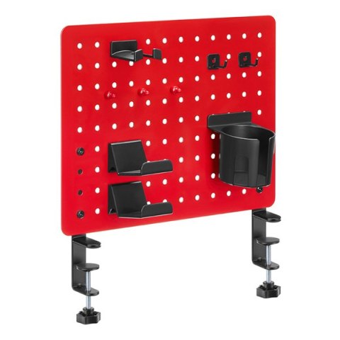 Powerton Pegboard zacisk do montażu pod biurkiem, czerwony, do gry