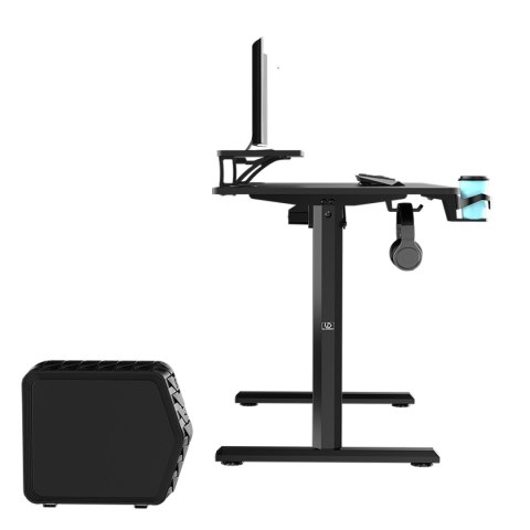 Biurko, elektycznie regulowany, 120X60 cm, 72-117 cm, HIGHLANDER BLACK, czarny, ULTRADESK Biurko, elektycznie regulowany, 120X60 cm, 72-117 cm, HIGHLANDER BLACK, czarny, ULTRADESK