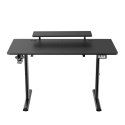 Biurko, elektycznie regulowany, 120X60 cm, 72-117 cm, HIGHLANDER BLACK, czarny, ULTRADESK