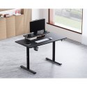 Biurko, elektycznie regulowany, 120X60 cm, 72-117 cm, HIGHLANDER BLACK, czarny, ULTRADESK