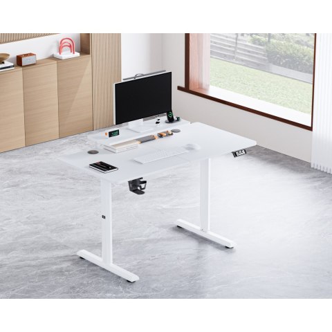 Biurko, elektycznie regulowany, 120X60 cm, 72-117 cm, HIGHLANDER WHITE, biały, ULTRADESK Biurko, elektycznie regulowany, 120X60 cm, 72-117 cm, HIGHLANDER WHITE, biały, ULTRADESK