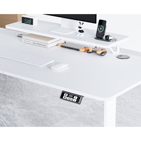 Biurko, elektycznie regulowany, 120X60 cm, 72-117 cm, HIGHLANDER WHITE, biały, ULTRADESK Biurko, elektycznie regulowany, 120X60 cm, 72-117 cm, HIGHLANDER WHITE, biały, ULTRADESK