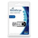 MediaRange USB flash disk, USB USB 2.0, 8GB, czarny, MR908, USB-A