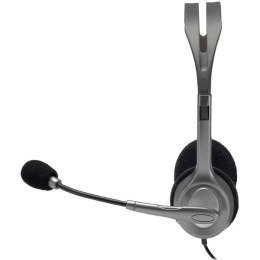 Logitech Stereo H110, słuchawki z mikrofonem, szara