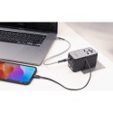 Uniwersalny adapter podróżny CNT-02 GaN III Verbatim, 3x USB-C PD QC 4+, 1x USB-C kabel, 1x USB-A QC, czarny, 85W