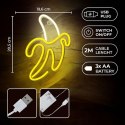 Neon LED Light BANANA white yellow Bat + USB FLNE10 Forever Light