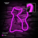 Neon LED Light CAT pink Bat + USB FLNE04 Forever Light