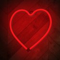 Neon LED Light HEART red Bat + USB FLNE07 Forever Light