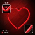 Neon LED Light HEART red Bat + USB FLNE07 Forever Light