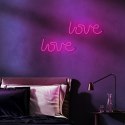 Neon LED Light LOVE pink Bat + USB FLNE05 Forever Light