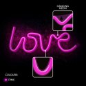 Neon LED Light LOVE pink Bat + USB FLNE05 Forever Light