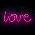 Neon LED Light LOVE pink Bat + USB FLNE05 Forever Light